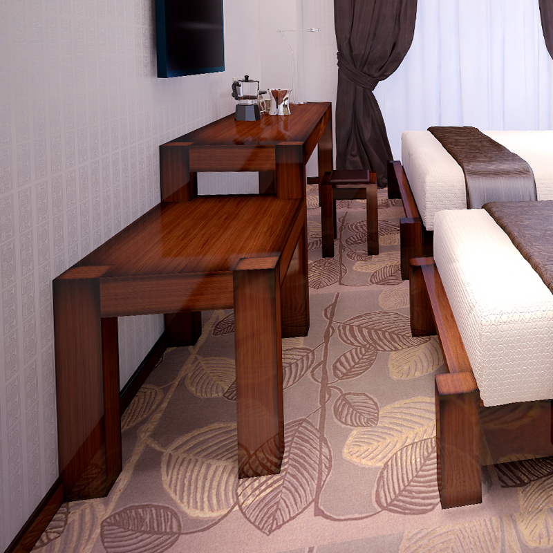 Beijing High-end Hotel Guest Room Spray Paint Sticker Solid Wood Leather Apartment Desk Brief TV Cabinet Line Lee Racks