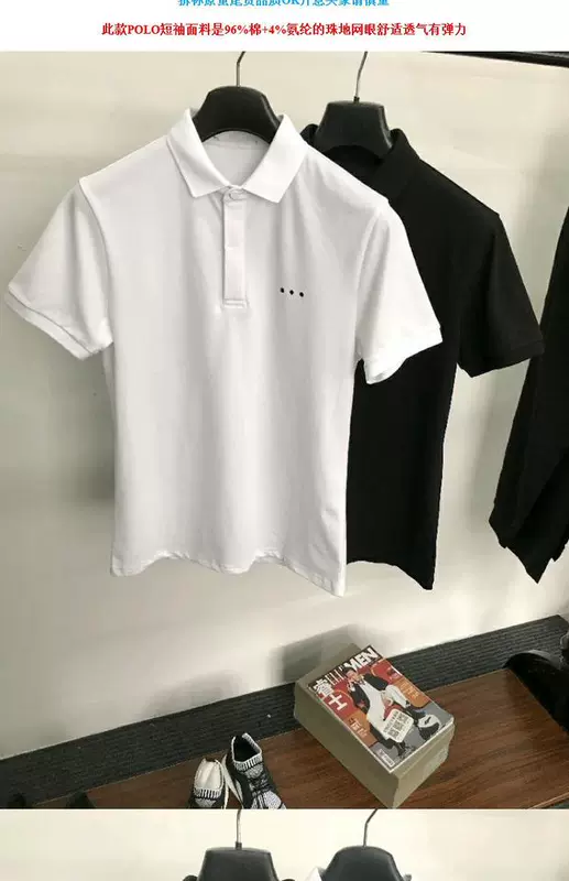 Mùa hè 2018 mới thêu áo thun polo mỏng nam ngắn tay áo thun giản dị Áo sơ mi cộc tay 182824602