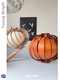Vintage Wood Style Moon Pendant Lamp Wabi-Sabi Style French Retro Dining Room Study Bedroom Bar Homestay Lighting Fixtures