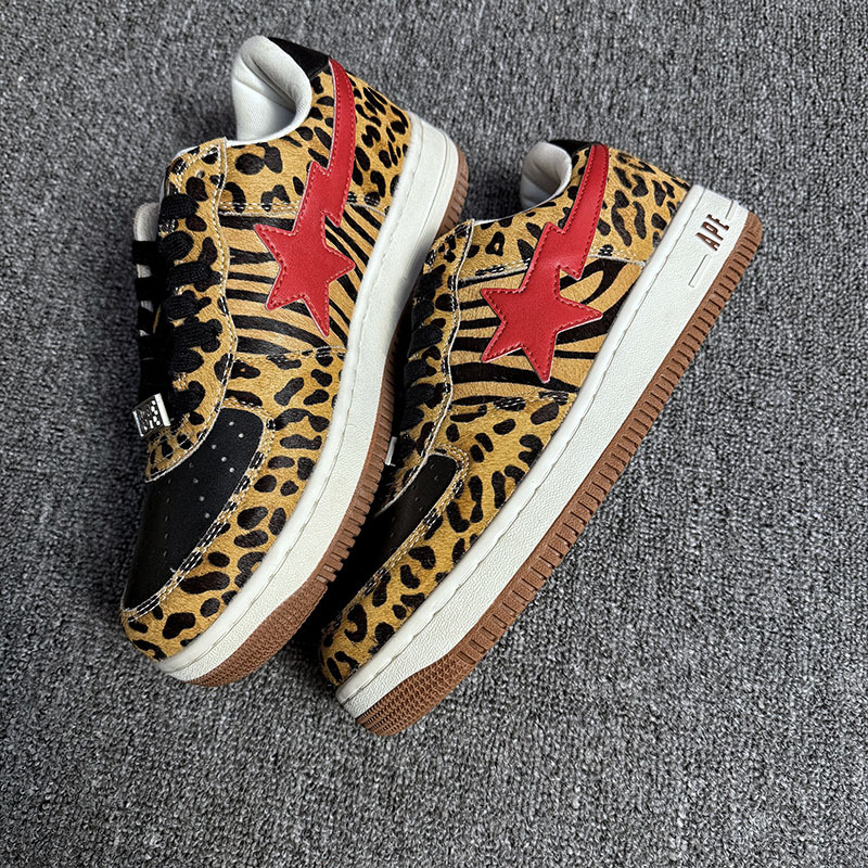 Bapesta Sk8 Street Fashion Genuine Leather Sneakers Star Men's and Women's Casual Sports Ape Head Couple Shoes
