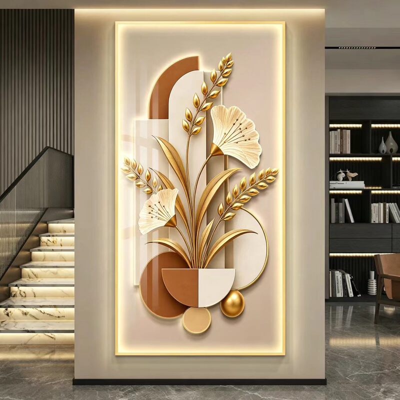 Luxurious Led Lighted Decorative Painting for Entryway, Corridor, and Hallway, with a Simple Modern High-End Feel Luxurious Led Lighted Decorative Painting for Entryway, Corridor, and Hallway, with a Simple Modern High-End Feel