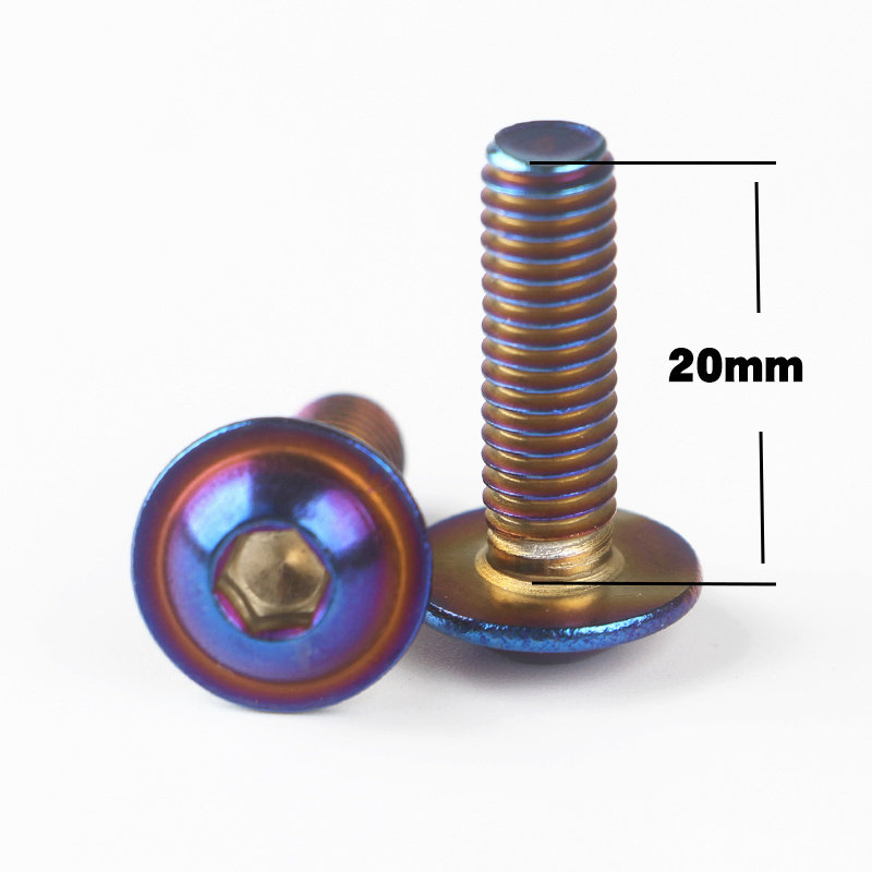 Locomotive electric motor car panel front large plate decoration screw aluminum alloy spacer m6 stainless steel inner hexagonal burnt titanium