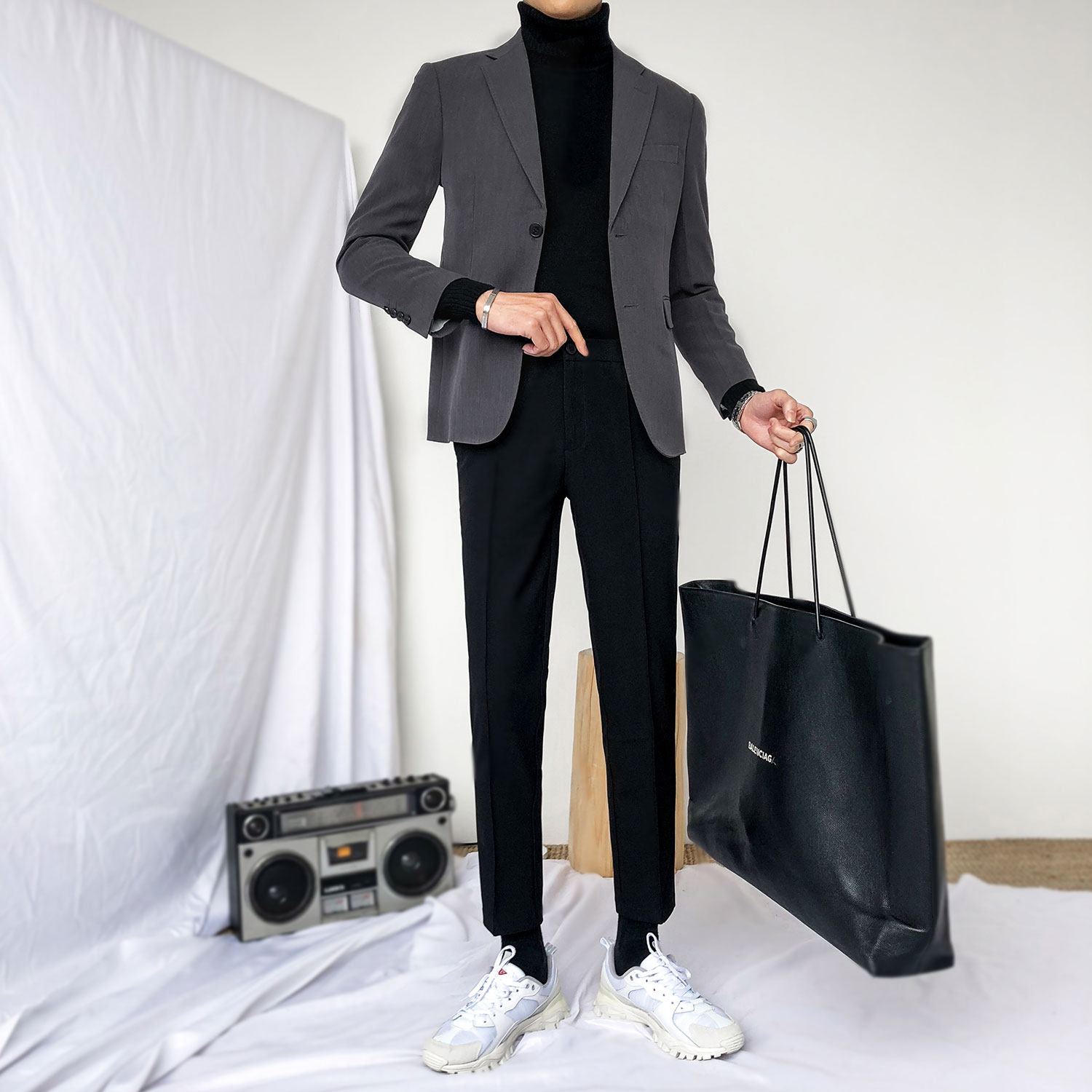 Suit men's blouses jacket Youth Korean version of the suit Inn Leisure fashion Chaumen Casual Fashion Tide Single West Suit Men