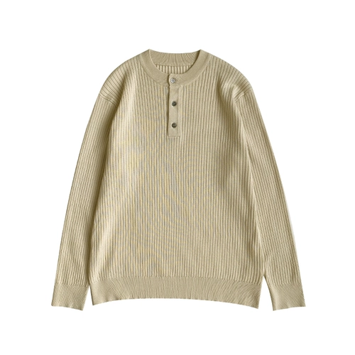 Мужской осенний трикотажный японский цветной трендовый универсальный приятный телу свитер для отдыха, в корейском стиле