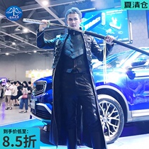 Man road sky Devil May Cry 5 Virgil cos suit with the same black trench coat cosplay clothes a full set can be customized
