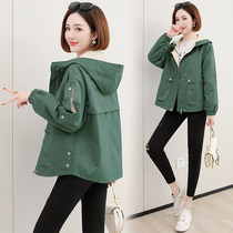The wind coat woman with a long section 2022 Spring and autumn new Korean version loose and thin casual temperament small overalls jacket tide