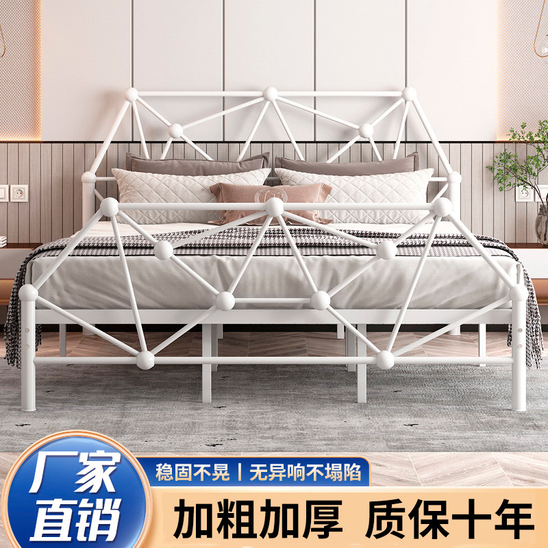 Iron bed double bed modern minimalist 1 8 m 1 5m children girl princess bed 1 2 m apartment iron frame iron bed frame