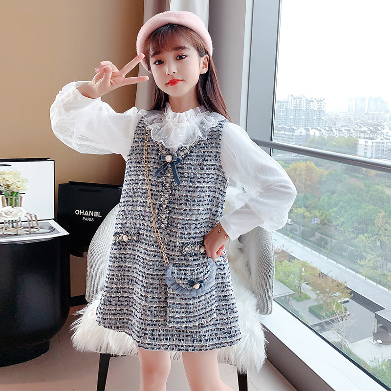4 Children's girls dress 5 spring clothes 6 middle and big Children 7 Korean version 8 girls Spring and Autumn 9 foreign atmosphere 10 princess skirt 12 years old