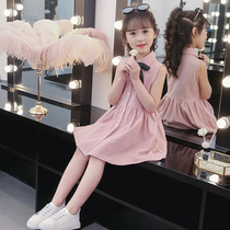 Girls summer dress seven 6 eight 10 ten 11-12 pupils aged girl Western style Korean version of the childrens princess dress