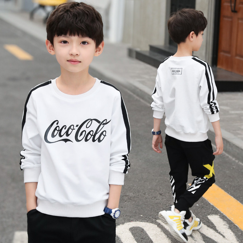 Boy long sleeve T-shirt 100 11 Large boy men's clothing Spring and autumn clothing 13 Boy Yanites headsets sport blouse 12-15 years old