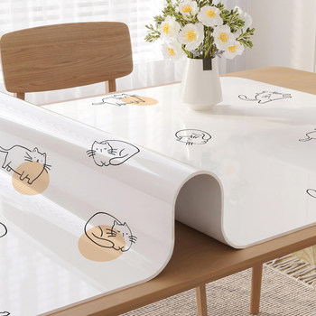 Dovo high-end soft glass waterproof and oil-resistant dining tablecloth