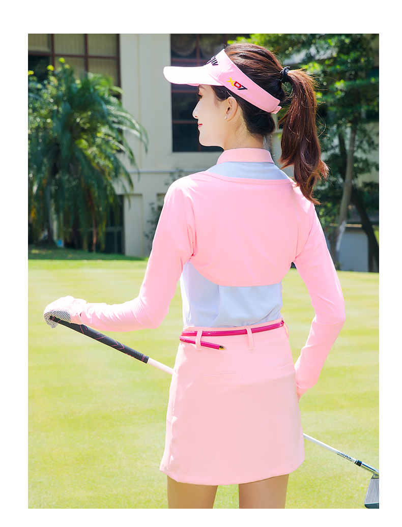 Hai miếng! Golf tay áo nữ trang phục băng lụa dù để che nắng tay áo tay áo chống trượt ngoài trời cưỡi bộ đồ chơi đánh golf cho bé	