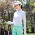 Quần áo golf mùa xuân và mùa hè chống nắng quần áo phụ nữ băng lụa đáy quần áo cổ cao mặt nạ áo thun dài tay quần áo bóng 	bộ gậy đánh golf taylormade Golf