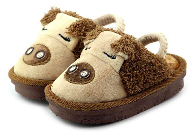 Pantoufles enfants en suède pour hiver - semelle caoutchouc - Ref 1024257 Image 28