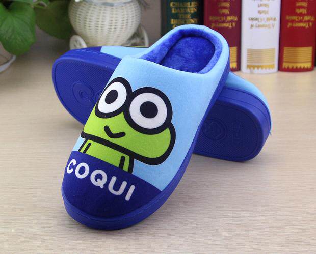 Pantoufles enfants en suède pour hiver - semelle caoutchouc - Ref 1007044 Image 22