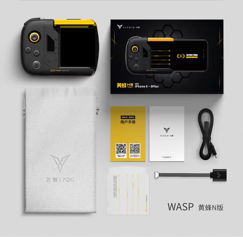 Flying Wisdom Wasp một tay cầm WASP kết nối vật lý tụ điện không gian lập bản đồ Apple iPhone một tay trực tiếp xử lý Vua gửi vinh quang sống sót Jedi cho hành động hoang dã gà - Người điều khiển trò chơi nút bấm chơi game