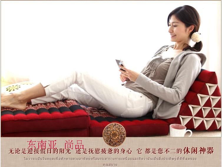 Ưu đãi đặc biệt miễn phí vận chuyển Thái tam giác đệm tatami mat tatami mat cửa sổ cửa sổ pad và Đông Nam Á mat - Trở lại đệm / Bolsters gối kèm chăn 2 trong 1