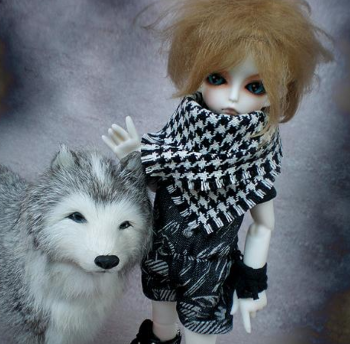 YOSD BJD dolls 6 Sub-clothes Clothes Square Scarves black and white Thousand Birds gigs 1 6-Taobao