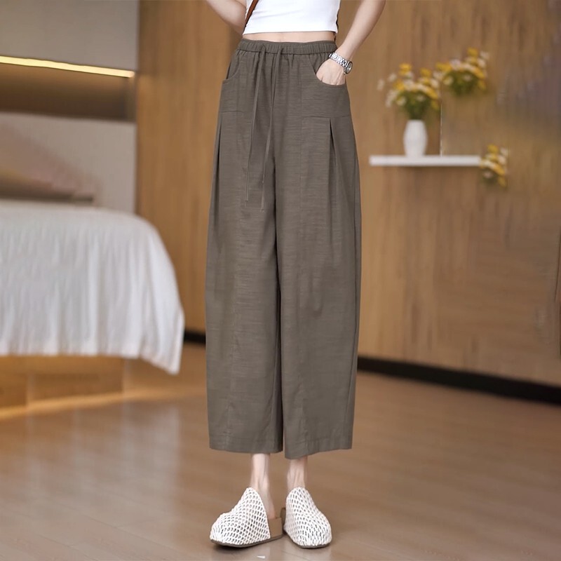 High-End Balloon Pants Lyocell Enzyme-Washed Sunshine Cotton Loose Cropped Pants Nezha Pants Scimitar Pants 2026 Summer Thin Style High-End Balloon Pants Lyocell Enzyme-Washed Sunshine Cotton Loose Cropped Pants Nezha Pants Scimitar Pants 2026 Summer Thin Style