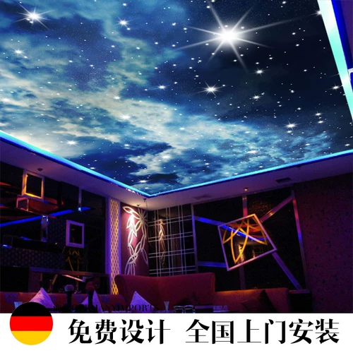 Космические звездные потолочные потолочные обои сделают современную простую гостиную спальню с откидкой ktv обои 3D стены ткань