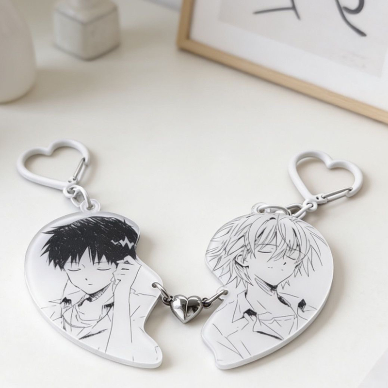LAOSHU Neon Genesis Evangelion Eva Nagisa Kurumi Rei Asuka Keychain Cartoon Merchandise Backpack Acrylic Pendant
