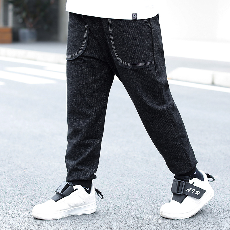 Ít lợn Tony cậu bé béo tăng chất béo quần mùa xuân và mùa thu mới 10-12-15 năm trẻ em cũ sweatpants quần âu