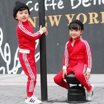 Classic kindergarten Garden uniforms spring and autumn red sports suits for primary and secondary school uniforms Korean teacher uniforms for childrens class uniforms