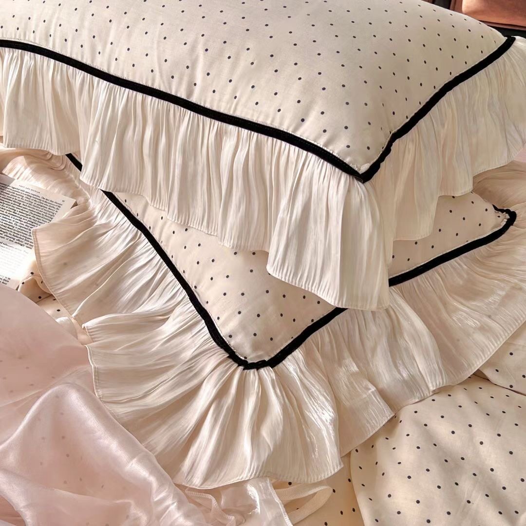 Раннеосенний французский комплект постельного белья с вышивкой и кружевом - 100% детский класс А из чистого хлопка двухслойная марля 4 предмета