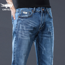 Crocodile 2022 Spring Tide Brand Jeans Men Korean Fashion Spring and Autumn Blue Slim Fit Pants Men