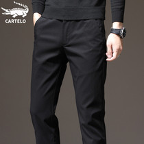 Crocodile winter casual pants men's Korean fashion spring and autumn loose Joker slim feet new long pants men's pants