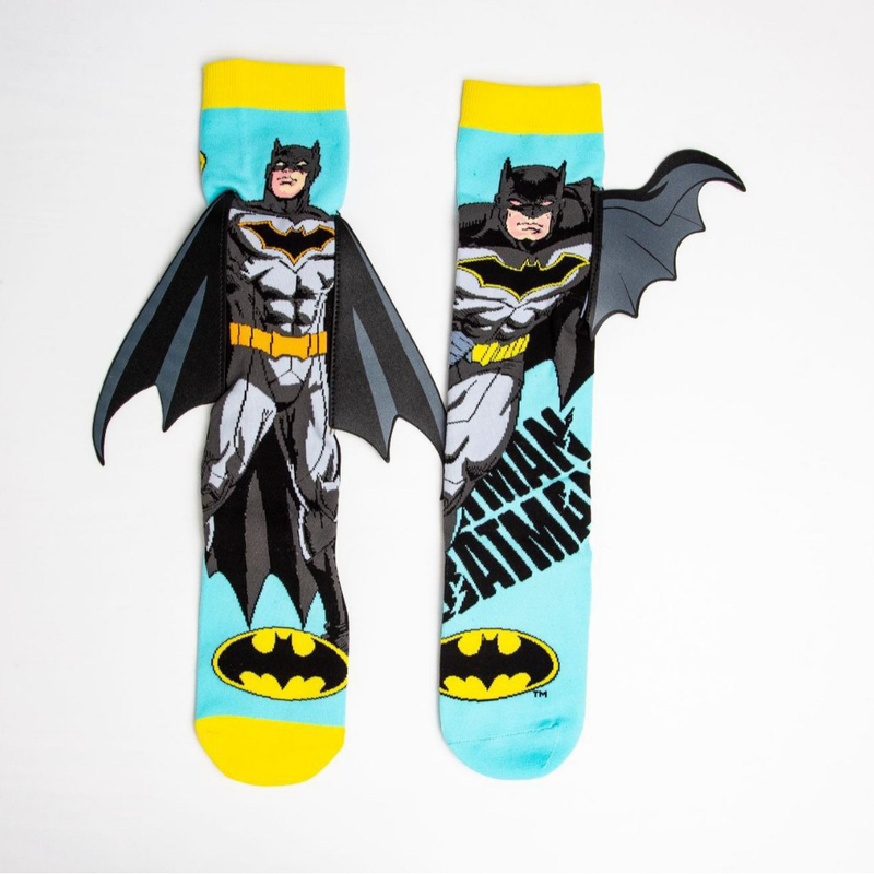 Foreign Trade Style ~ Popular Cartoon Batman Socks with 3D Wings, Trendy Socks