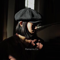 REMAINS UK imports Harris rough flowers Harris Tweed traditional retro anise cap for childrens hat