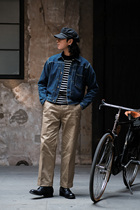 Remains American retro Japanese fabric high waist loose broadleg card with pants straight barrel casual long pants man