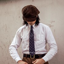 Remains mulberry silk tie NAVY Vintage Anchor West horseshoe pattern RUGGED IVY match