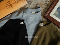 Remians American vintage long sleeve T-shirt Men American cotton cotton round neck sleeve solid color base bottom T-shirt