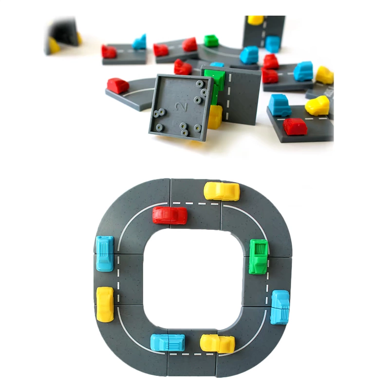 Giao thông đồ chơi giao thông trẻ em giao nhau thời thơ ấu trò chơi màu sắc giao thông xe ô tô giao nhau nhiều cách chơi KA - Đồ chơi IQ
