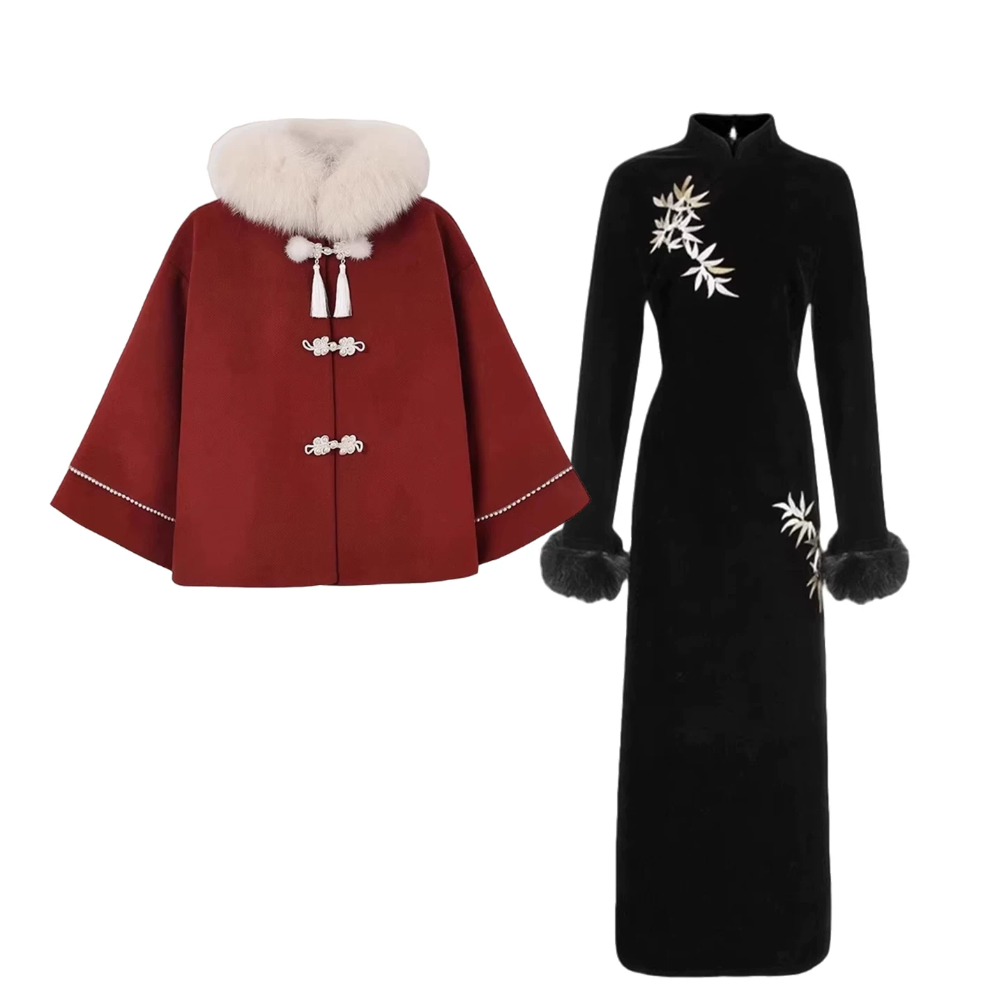 Summer Hanfu, warm dress, woolen jacket, set