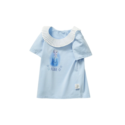 Маленькая детская летняя тонкая футболка, рукава фонарики