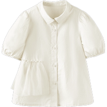 (Same style in the mall) Mini Balabala girls short-sleeved T-shirt summer cute baby doll shirt mother and daughter shirt