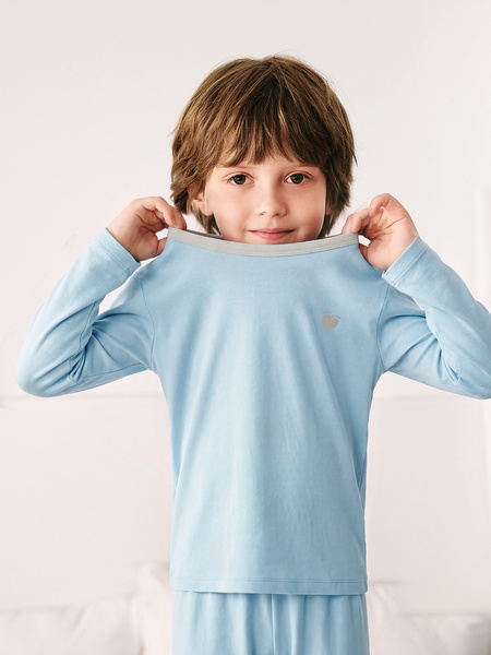Mini Balabala Boys and Girls Autumn Clothing Set, Soft and Elastic Cotton Thermal Home Wear Underwear Set 2026 Autumn and Winter — 5