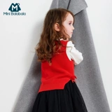 Маленький свитер для девочек, осенний трикотажный детский жилет без рукавов, оверсайз