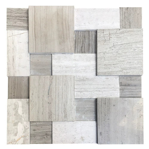 Высота зерна серого дерева 3D Трехмерная натуральная мраморная мозаичная плитка гостиная телевизионные наклейки на стенах наклейки ландшафт