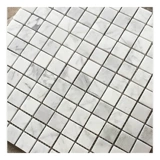 Карара белая натуральная мраморная мозаичная плит