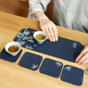 Creative Embroidery Handmade DIY Tea Mat Beginner's Material Kit Self-Made 3D Coaster Chinese Zen-Style Tea Mat