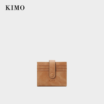 KIMO new mens wallet leather short simple thin multifunctional cowhide wallet wallet