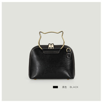 KIMO niche design bag spring and summer 2021 New Simple tide fashion crossbody cat portable shoulder leather womens bag