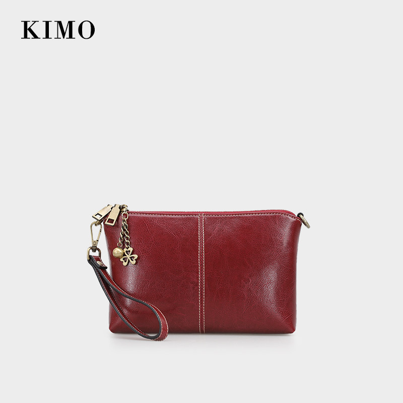 KIMO Small Crowddesign Bag Spring Summer 2022 New Bull Leather Skew Satchel With Bag Tide Brief About Fashion Single Shoulder Bag Bag