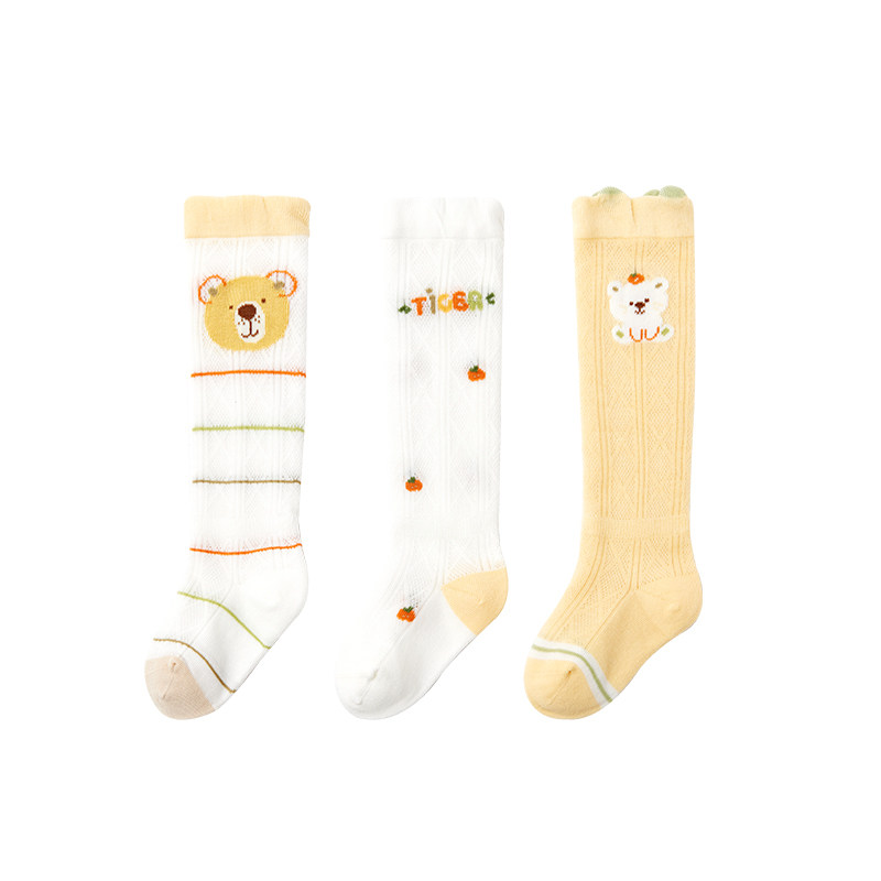 婴儿长筒袜夏季薄款透气无骨网眼袜子男女童宝宝不勒腿过膝防蚊袜