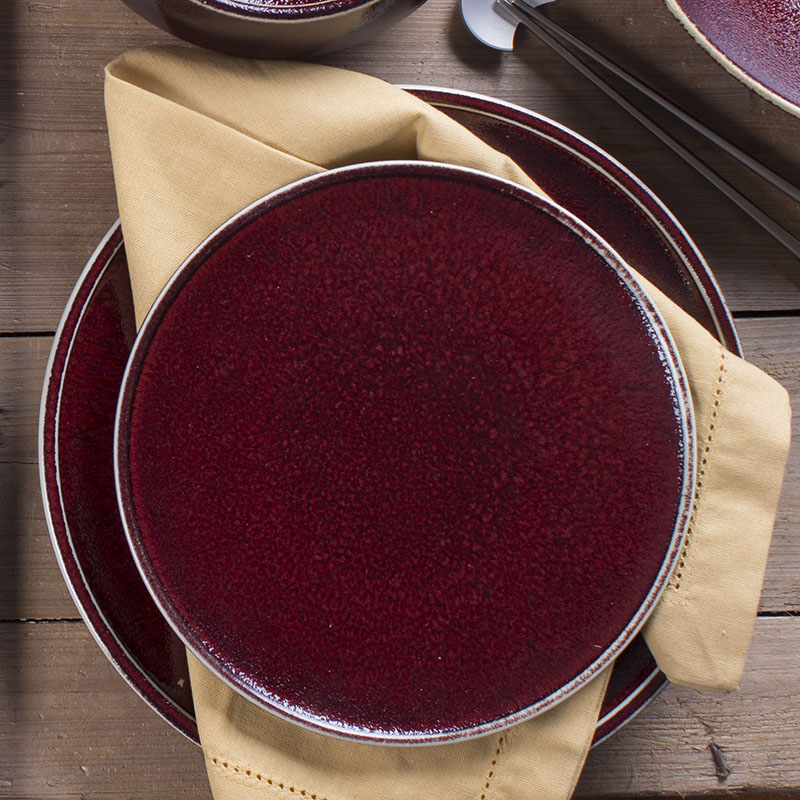 Western food steak cooking utensils dish dish red creative, Japan and retro ceramic dish dish dish dish home plate