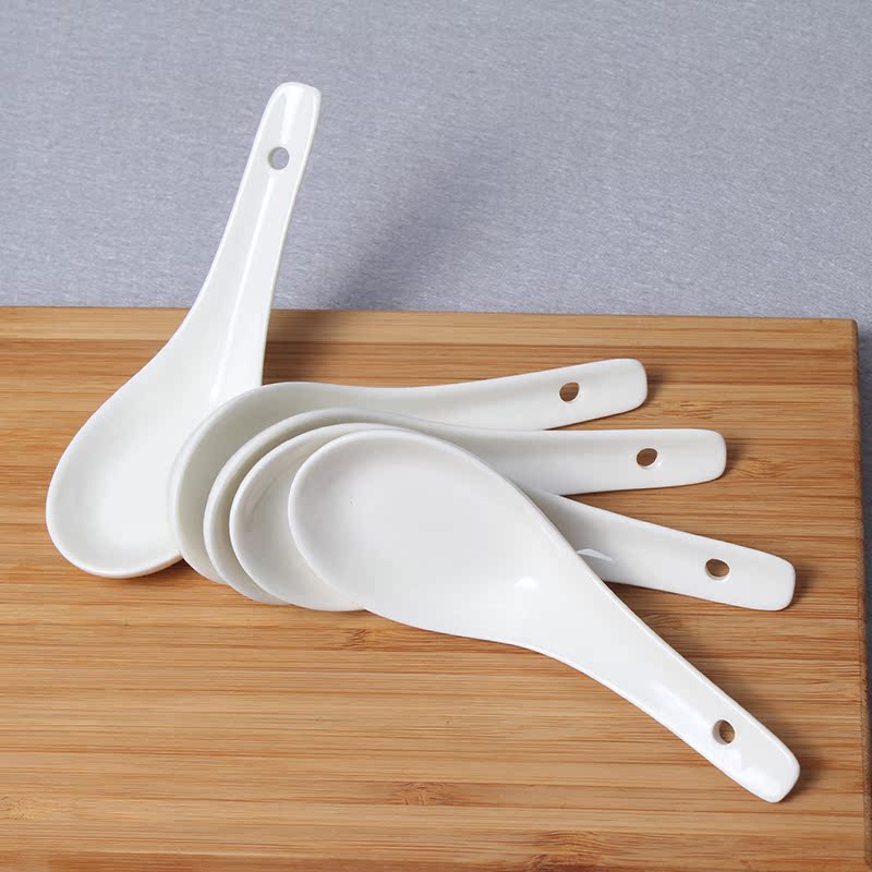 White ipads China creative lovely jose luis tamargo spoon, spoon, run rice spoon with flat ceramic spoon, spoon, household size